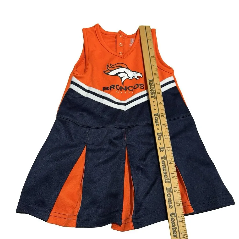 NFL Denver Broncos Toddler Girls Cheerleader Dress Size 3T  Football